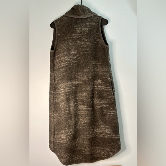 Lucky Brand Womens Gray Black Open Front Shawl Sweater Vest Size XS/S Wool Blend - Picture 2 of 6